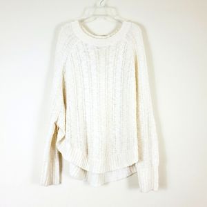 F21 Plus Open Knit Curve Hem Sweater